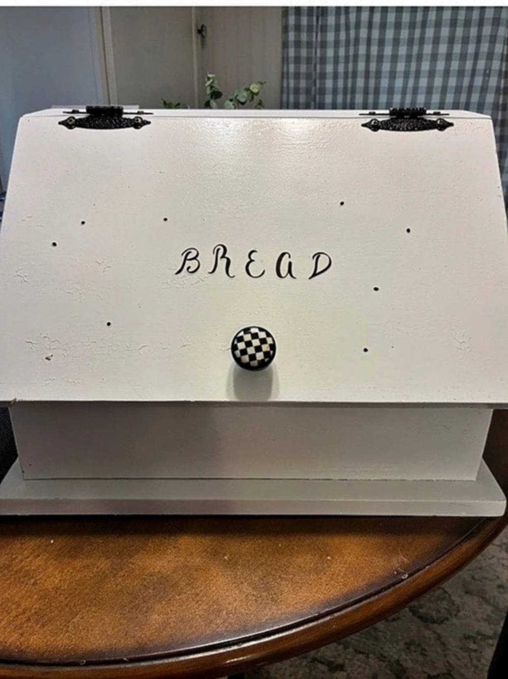 White Bread Box with Black Knob